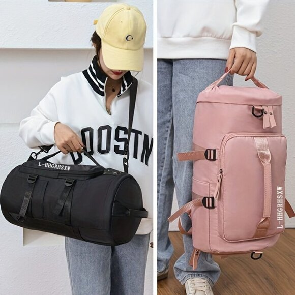Travel Passions - Pink Portable Multifunctional Duffle Backpack main image 4